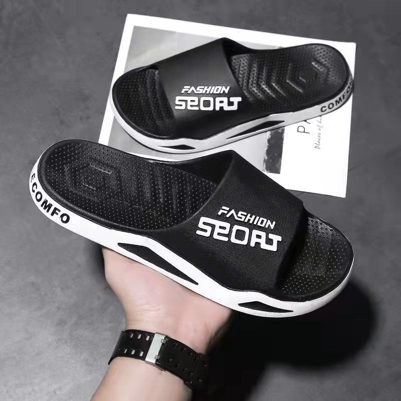 1 Pair Men's Summer Slides - Comfortable Indoor/outdoor Slip-on Slippers, Pvc Material, Sporty Design, Universal Fit For Beach And Casual Wear
1 Pair Men's Summer Slides - Comfortable Indoor/outdoor Slip-on Slippers, Pvc Material, Sporty Design, Universal Fit For Beach And Casual Wear