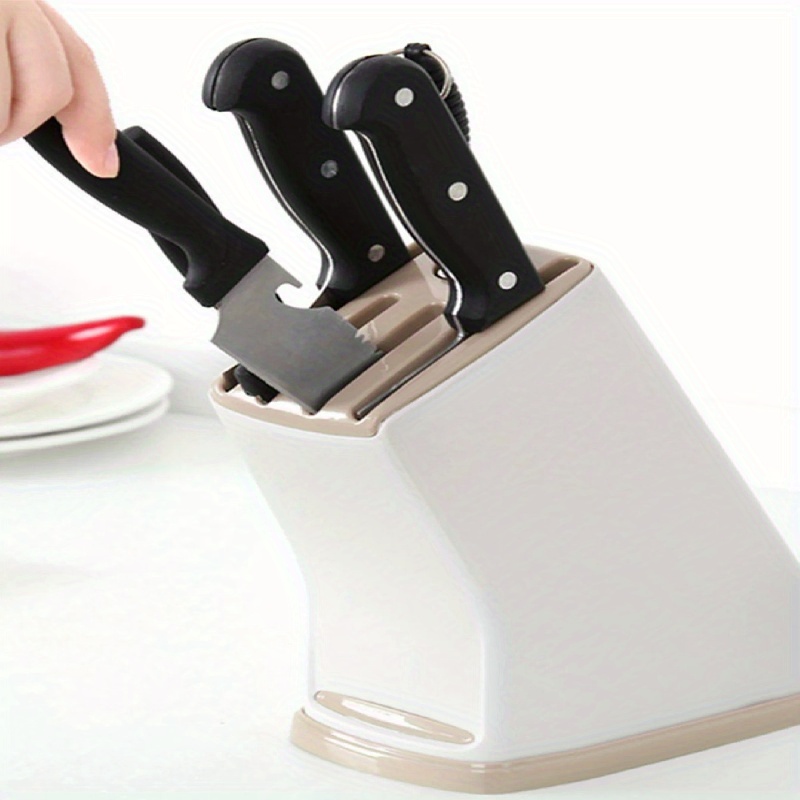 1pc Knife Storage Rack, Multifunctional Durable And Reusable Knife Holder, Simple Plastic Draining Storage Rack, For Home Kitchen And Restaurant, Kitchen Organizers And Storage, Kitchen Accessories
1pc Knife Storage Rack, Multifunctional Durable And Reusable Knife Holder, Simple Plastic Draining Storage Rack, For Home Kitchen And Restaurant, Kitchen Organizers And Storage, Kitchen Accessories