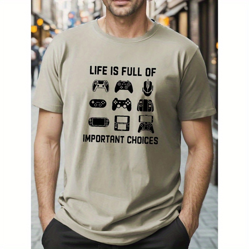Plus Size Men's T-shirt, Game Handle Graphic Print Tees For Summer, Men's Clothing For Daily Life
Plus Size Men's T-shirt, Game Handle Graphic Print Tees For Summer, Men's Clothing For Daily Life