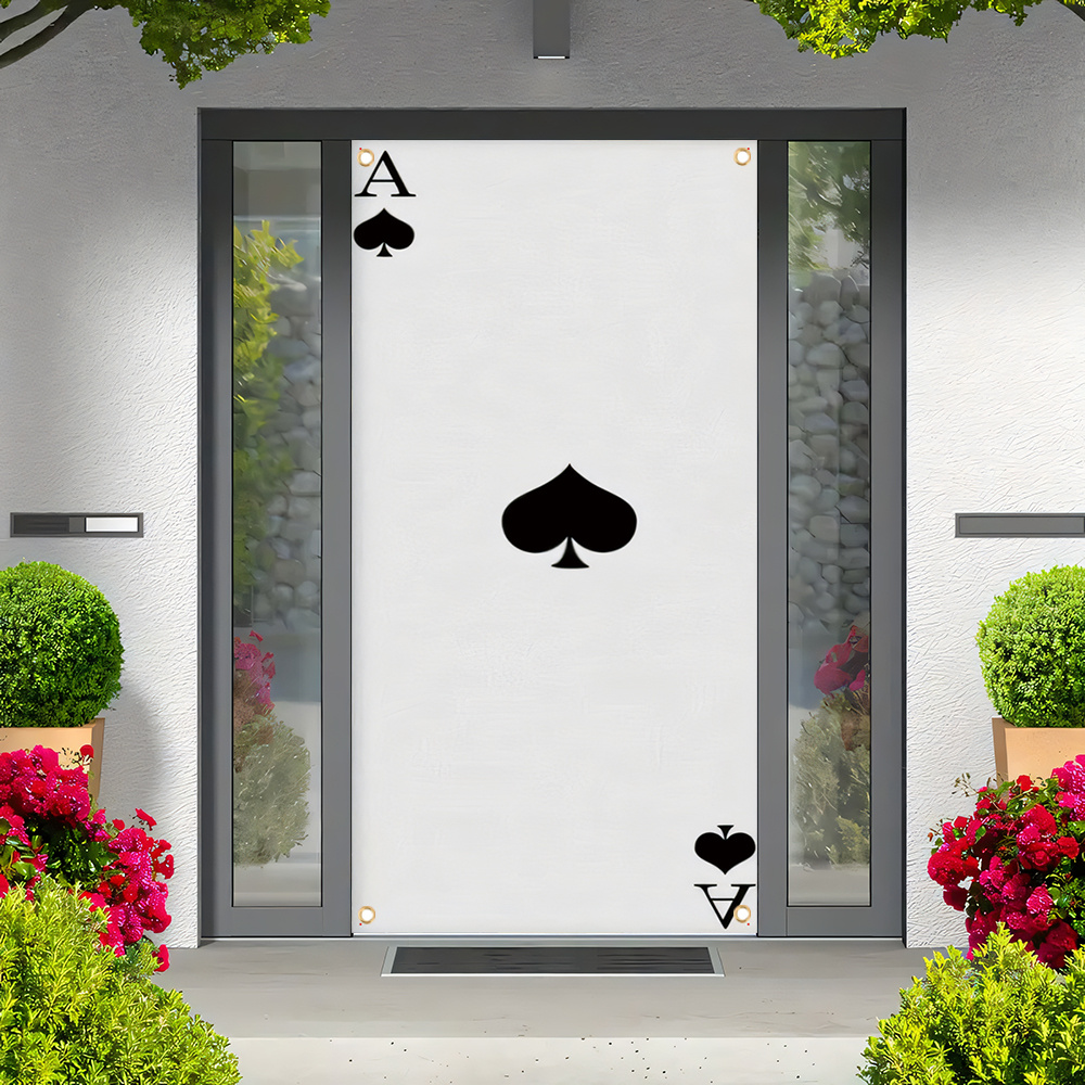 1pc, 70x35 Inch Door Cover Banner,vinyl, Ace Of Spades,porch Sign Holiday Party Front Door Hanging Background Indoor Outdoor Banner Home Decor
1pc, 70x35 Inch Door Cover Banner,vinyl, Ace Of Spades,porch Sign Holiday Party Front Door Hanging Background Indoor Outdoor Banner Home Decor