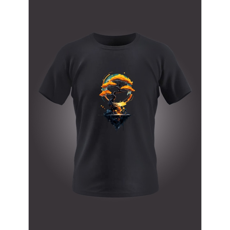 Old Tree Print Tees For Men, Casual Crew Neck Short Sleeve T-shirt, Comfortable Breathable T-shirt For Summer
Old Tree Print Tees For Men, Casual Crew Neck Short Sleeve T-shirt, Comfortable Breathable T-shirt For Summer