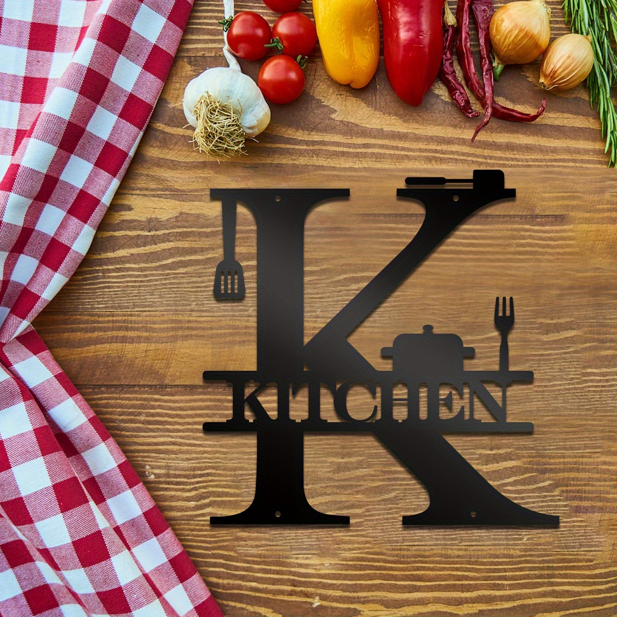 1pc, Kitchen Wall Decor, Metal Kitchen Sign For Modern Home Decorations, Kitchen Decor, Black Metal Wall Art
1pc, Kitchen Wall Decor, Metal Kitchen Sign For Modern Home Decorations, Kitchen Decor, Black Metal Wall Art