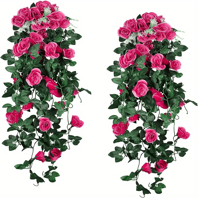 2pcs Artificial Hanging Rose Flowers, Artificial Rose Vine Hanging Plants, Artificial Flower For Home Room Garden Wedding Party Decor, Aesthetic Room Decor, Home Decor Rose Red
2pcs Artificial Hanging Rose Flowers, Artificial Rose Vine Hanging Plants, Artificial Flower For Home Room Garden Wedding Party Decor, Aesthetic Room Decor, Home Decor Rose Red