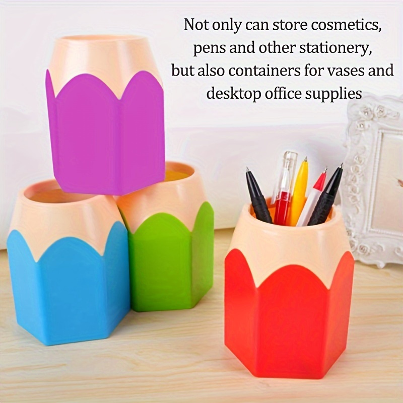 5pcs Pencil Shaped Pen Holders, Desk Cute Pencil Storage Organizer, Colorful Pencil Holder, Pencil Creative Cartoon Stationery Rack, Pencil Holder For School Classroom Home Office Desktop Decor
5pcs Pencil Shaped Pen Holders, Desk Cute Pencil Storage Organizer, Colorful Pencil Holder, Pencil Creative Cartoon Stationery Rack, Pencil Holder For School Classroom Home Office Desktop Decor