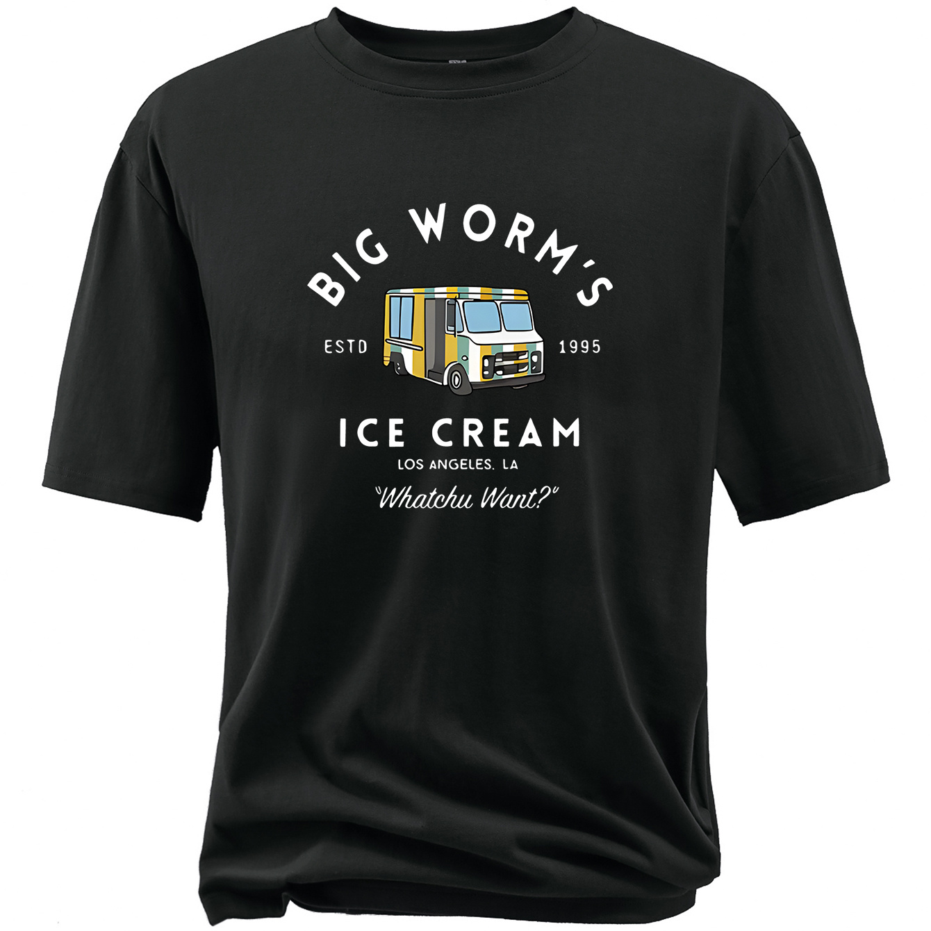Plus Size, 'ice Cream Bus' Print Casual T-shirt For Men, Breathable Short Sleeve Loose Sports Tee Big & Tall Summer Clothing
Plus Size, 'ice Cream Bus' Print Casual T-shirt For Men, Breathable Short Sleeve Loose Sports Tee Big & Tall Summer Clothing