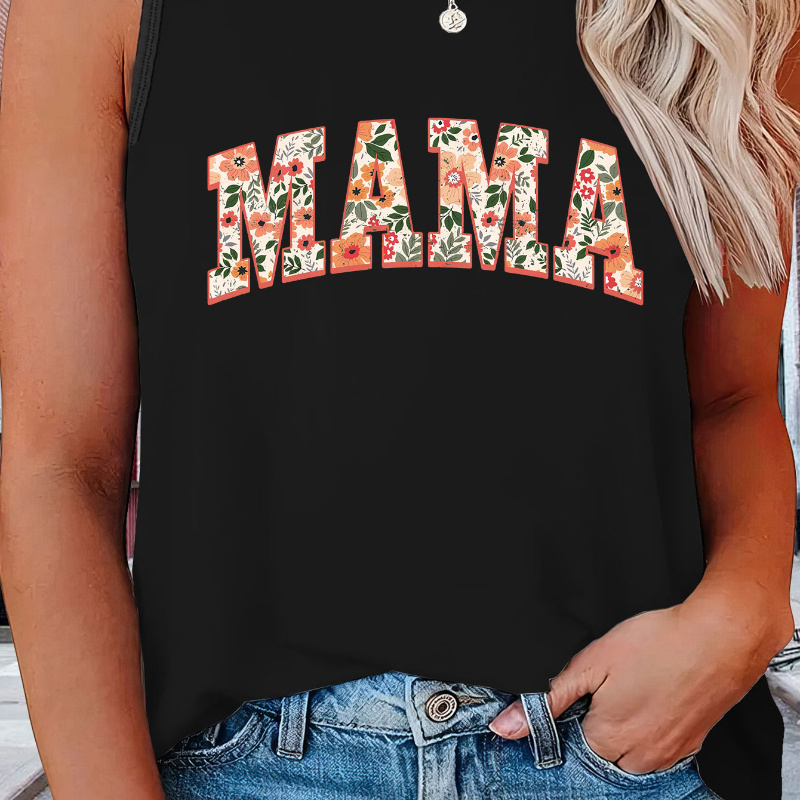 Plus Size Mama Print Tank Top, Casual Crew Neck Sleeveless Top For Summer, Women's Plus Size Clothing
Plus Size Mama Print Tank Top, Casual Crew Neck Sleeveless Top For Summer, Women's Plus Size Clothing