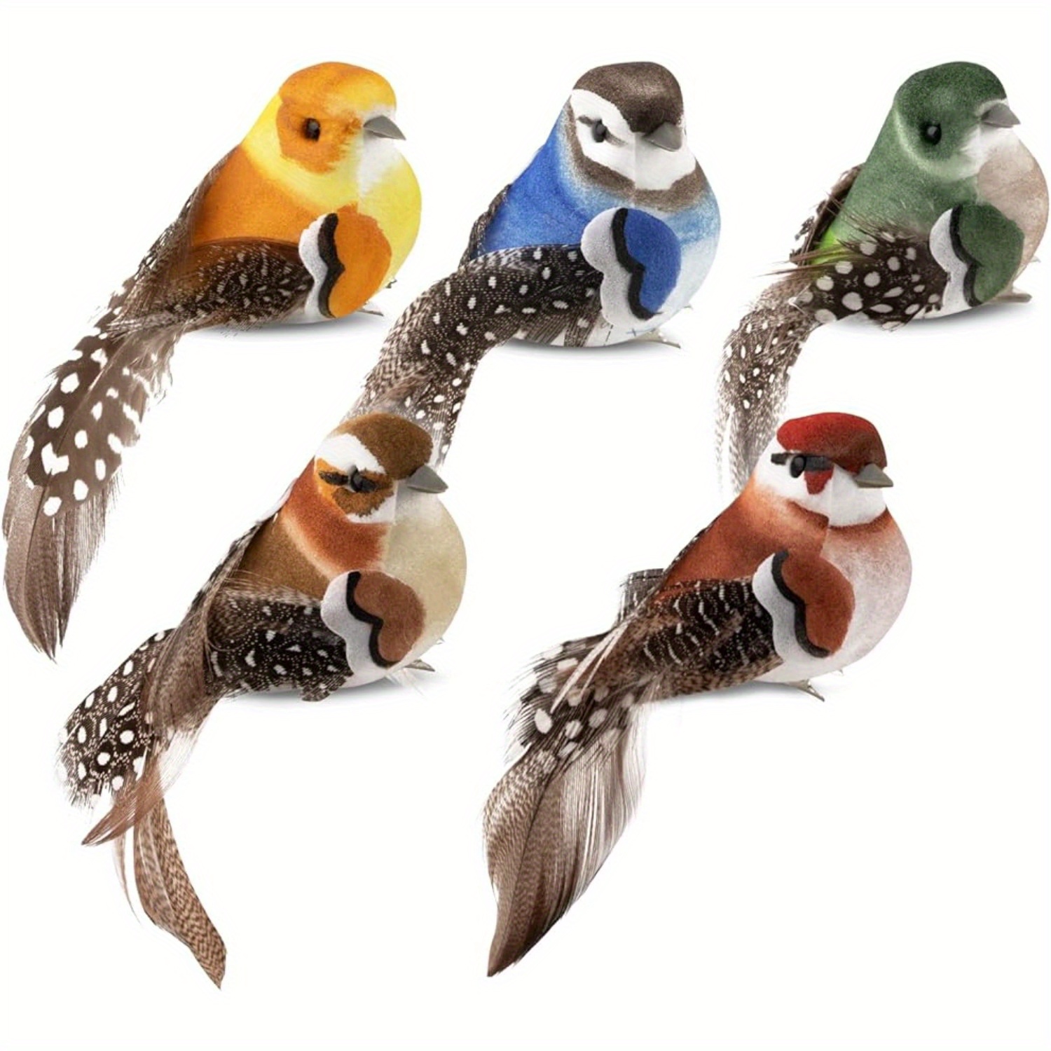 5pcs, Bird Decoration Figures Artificial Birds Decoration With Clip Colorful Bird Figure With Holder Clamp Mini Bird Decoration Figure For Garden Spring Decoration Party Decoration
5pcs, Bird Decoration Figures Artificial Birds Decoration With Clip Colorful Bird Figure With Holder Clamp Mini Bird Decoration Figure For Garden Spring Decoration Party Decoration