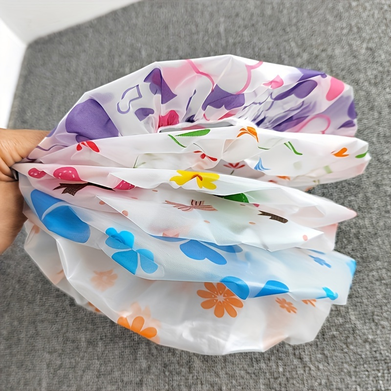 5pcs Cute Printed Shower Cap Thickened Waterproof Reusable Frosted Shower Cap For Family Men And Women Daily Care - Bathroom Accessories
5pcs Cute Printed Shower Cap Thickened Waterproof Reusable Frosted Shower Cap For Family Men And Women Daily Care - Bathroom Accessories