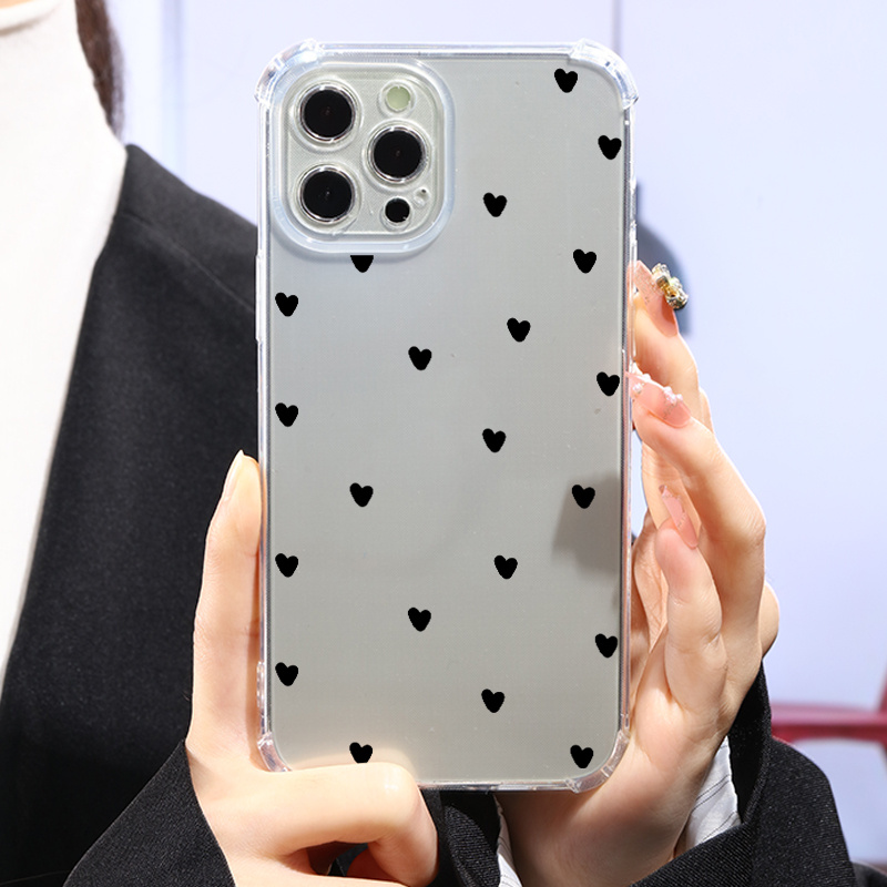 Luxury Shockproof Transparent Black Little Heart Phone Case For Iphone 11 12 13 14 15 Pro Max For X Xs Max Xr 6 6s 7 8 Plus
Luxury Shockproof Transparent Black Little Heart Phone Case For Iphone 11 12 13 14 15 Pro Max For X Xs Max Xr 6 6s 7 8 Plus