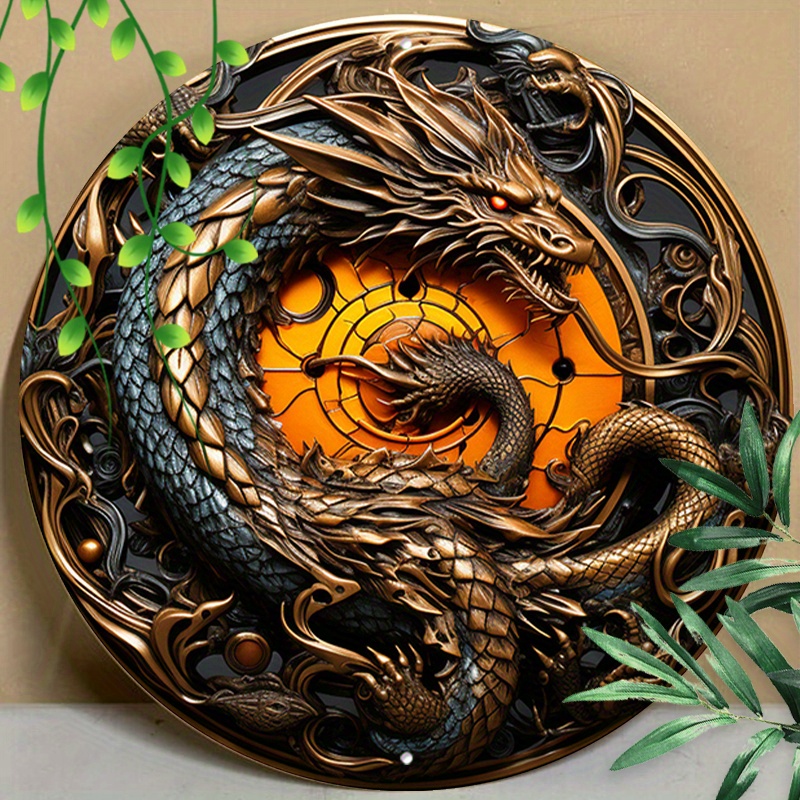 1pc Round Aluminum Metal Sign, Creative Dragon Pattern Wall Art Metal Sign, Home And Office Decor, 8x8inch(20x20cm)
1pc Round Aluminum Metal Sign, Creative Dragon Pattern Wall Art Metal Sign, Home And Office Decor, 8x8inch(20x20cm)