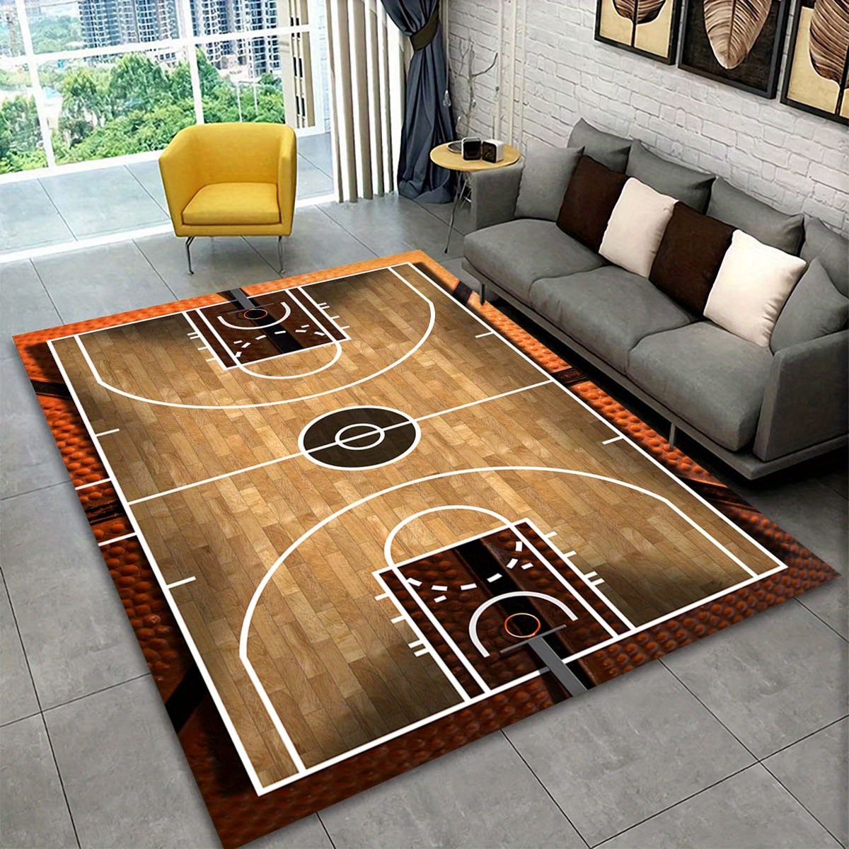 1pc, Basketball Court Non-slip Floor Mat Carpet Entrance Door Mat Living Room Bedroom Game Room Laundry Room Dormitory Carpet Room Decoration
1pc, Basketball Court Non-slip Floor Mat Carpet Entrance Door Mat Living Room Bedroom Game Room Laundry Room Dormitory Carpet Room Decoration