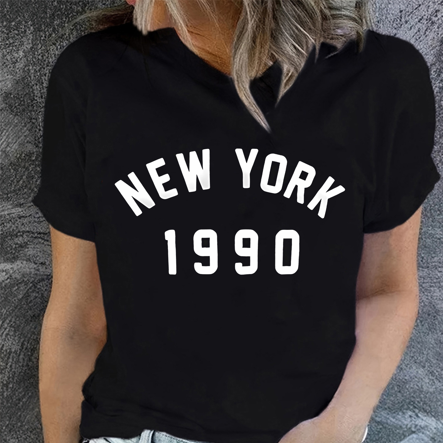 New York Print Short Sleeve T-shirts, Crew Neck Casual Top For Summer & Spring, Women's Clothing
New York Print Short Sleeve T-shirts, Crew Neck Casual Top For Summer & Spring, Women's Clothing