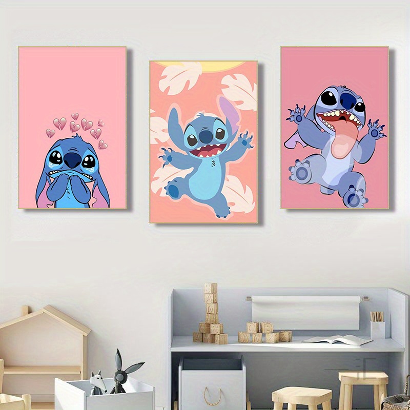3pcs Modern Minimalist Background Wall Mural, Stitch Hanging Painting, Children's Room Decoration Painting, Cartoon Anime, Bedroom Bedside Wall Painting
3pcs Modern Minimalist Background Wall Mural, Stitch Hanging Painting, Children's Room Decoration Painting, Cartoon Anime, Bedroom Bedside Wall Painting