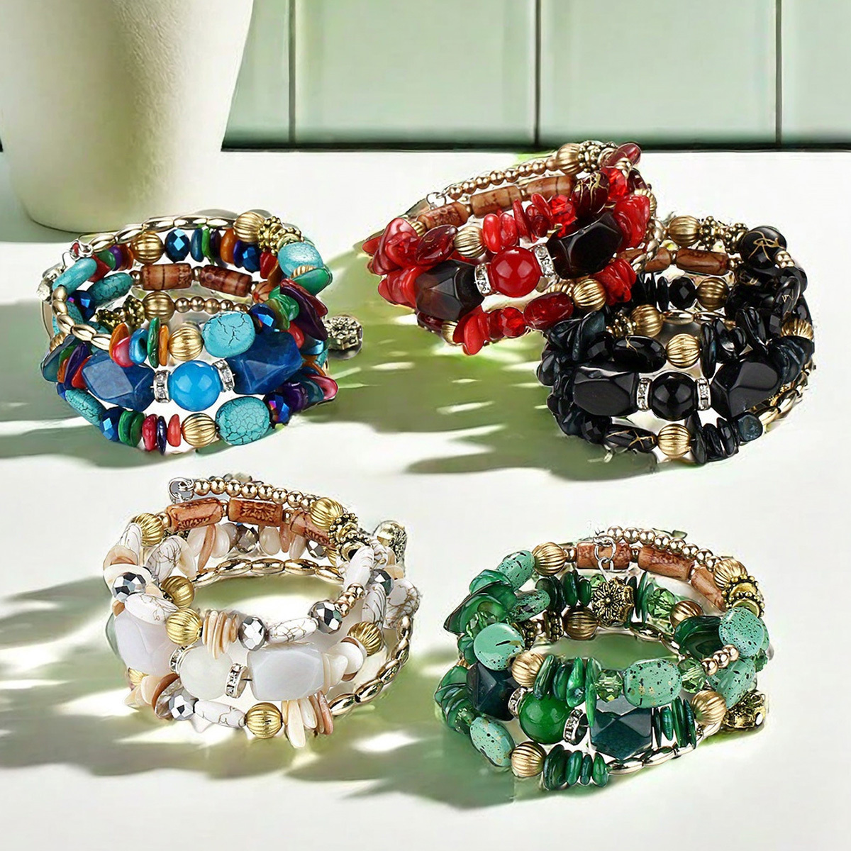 -chic Turquoise Beaded Wrap Bracelet - Vintage , Natural Gemstone Women's Fashion Accessory, & Gifts
-chic Turquoise Beaded Wrap Bracelet - Vintage , Natural Gemstone Women's Fashion Accessory, & Gifts