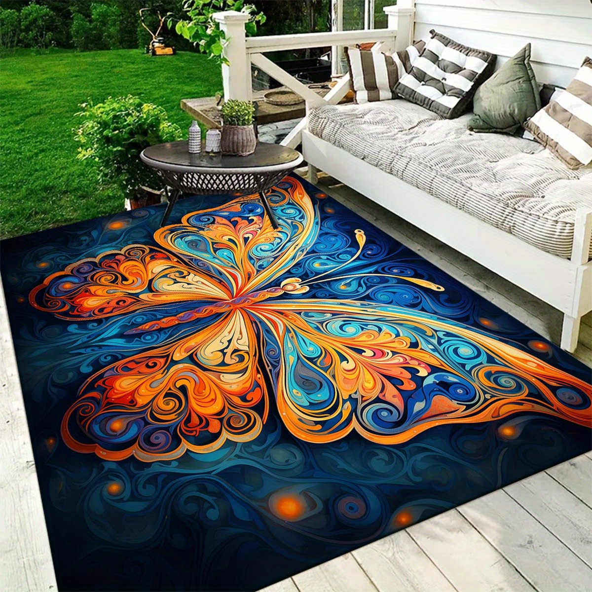 1pc Butterfly Print Rug Outdoor Indoor Area Rug Floor Mat, Doorway Decoration Rug, Outdoor Patio Camping Rug Floor Mat Living Room Bedroom Rug Home Decoration Room Decoration
1pc Butterfly Print Rug Outdoor Indoor Area Rug Floor Mat, Doorway Decoration Rug, Outdoor Patio Camping Rug Floor Mat Living Room Bedroom Rug Home Decoration Room Decoration