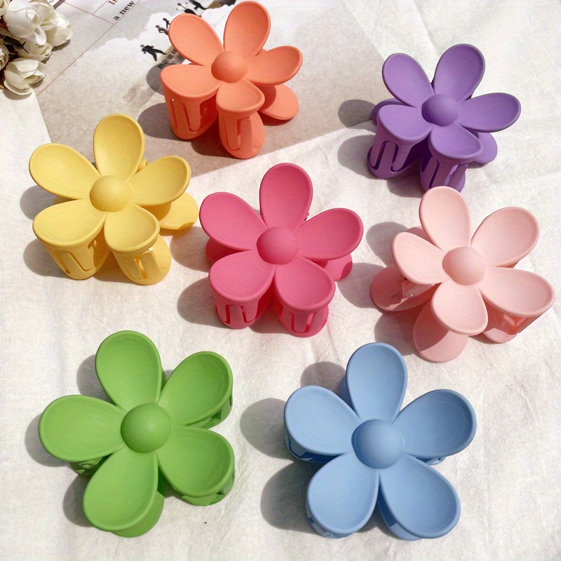 6pcs Elegant Flower Shaped Hair Grab Clips Trendy Non Slip Ponytail Holders For Women And Girls Wear 
6pcs Elegant Flower Shaped Hair Grab Clips Trendy Non Slip Ponytail Holders For Women And Girls Wear