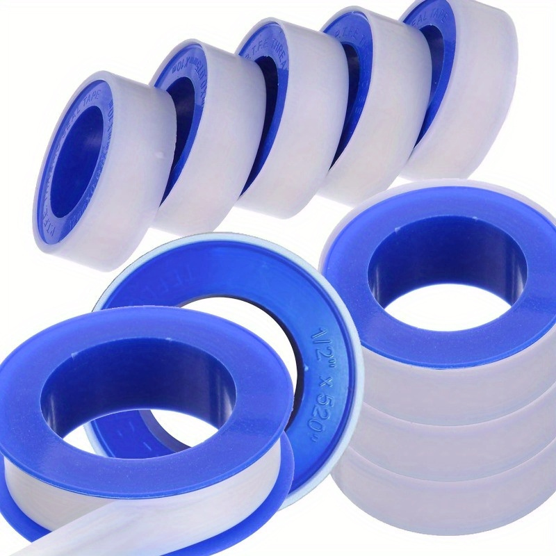 10 Rolls Extra Long Teflon Tape 1/2 Inch(w) X 520 Inches(l) - Plumbers Ptfe Tape – Thread Seal - Perfect For Shower Heads And Pipe - Home Plumbing Pipe Sealing - Sealant Tape
10 Rolls Extra Long Teflon Tape 1/2 Inch(w) X 520 Inches(l) - Plumbers Ptfe Tape – Thread Seal - Perfect For Shower Heads And Pipe - Home Plumbing Pipe Sealing - Sealant Tape