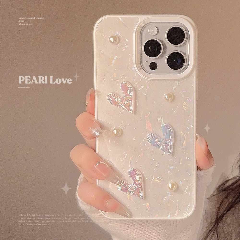 White Shell Pattern 3d Heart Pearl Anti-drop Tpu Phone Case For Iphone 11, 12, 13, 14, 15 Pro Max Plus
White Shell Pattern 3d Heart Pearl Anti-drop Tpu Phone Case For Iphone 11, 12, 13, 14, 15 Pro Max Plus