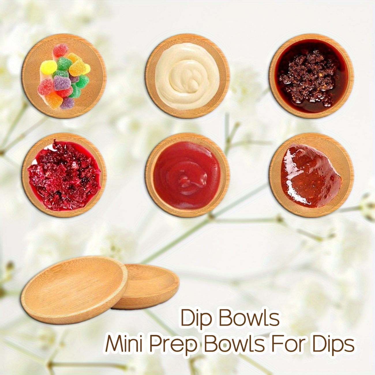 6pcs, Dipping Sauce Bowls, Small Wooden Bowl, Dip Bowls, Mini Prep Bowls For Dips, Small Bowl Set For Jam Sushi Ketchup Bbq, For Home Kitchen Restaurant Hotel, Kitchen Supplies, Tableware Accessories
6pcs, Dipping Sauce Bowls, Small Wooden Bowl, Dip Bowls, Mini Prep Bowls For Dips, Small Bowl Set For Jam Sushi Ketchup Bbq, For Home Kitchen Restaurant Hotel, Kitchen Supplies, Tableware Accessories