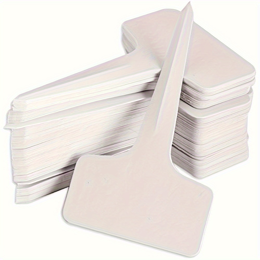 50pcs White Plastic T-type Plant Tags, 2.4x3.9 Inches - Waterproof & Reusable Garden Labels With Easy Insertion Design For Pots, Herbs, Vegetables & Flowers
50pcs White Plastic T-type Plant Tags, 2.4x3.9 Inches - Waterproof & Reusable Garden Labels With Easy Insertion Design For Pots, Herbs, Vegetables & Flowers