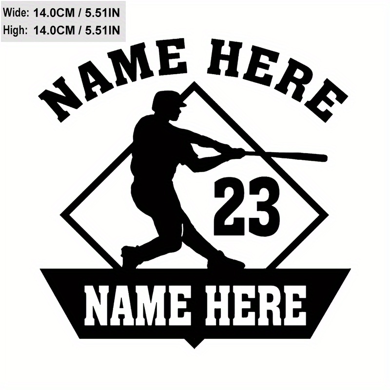 Personalized Baseball Vinyl Decal For Car Windows And Trucks - Custom Name, Team Number, And Color Options - Pvc Material
Personalized Baseball Vinyl Decal For Car Windows And Trucks - Custom Name, Team Number, And Color Options - Pvc Material