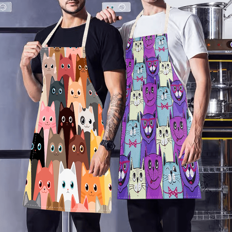 Durable Linen Kitchen Apron With Cute Cartoon Design - Perfect For Cooking & Baking, Adjustable Fit
Durable Linen Kitchen Apron With Cute Cartoon Design - Perfect For Cooking & Baking, Adjustable Fit