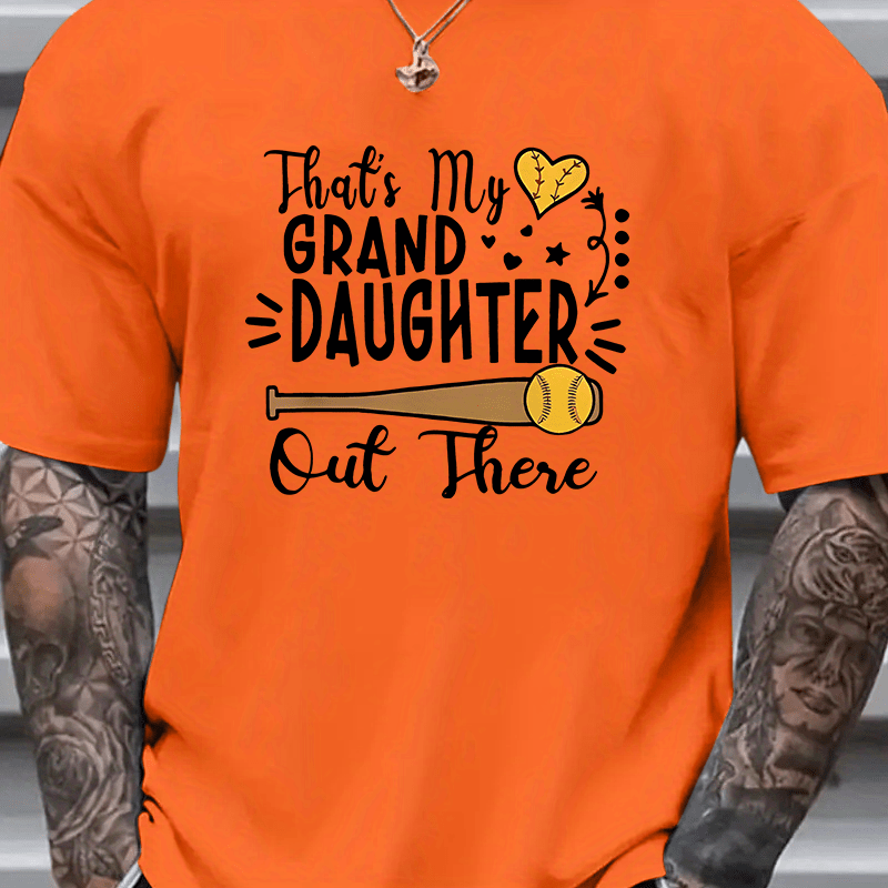Plus Size Men's Granddaughter Print T-shirt, Summer Trendy Casual Short Sleeve Tees, Big & Tall
Plus Size Men's Granddaughter Print T-shirt, Summer Trendy Casual Short Sleeve Tees, Big & Tall