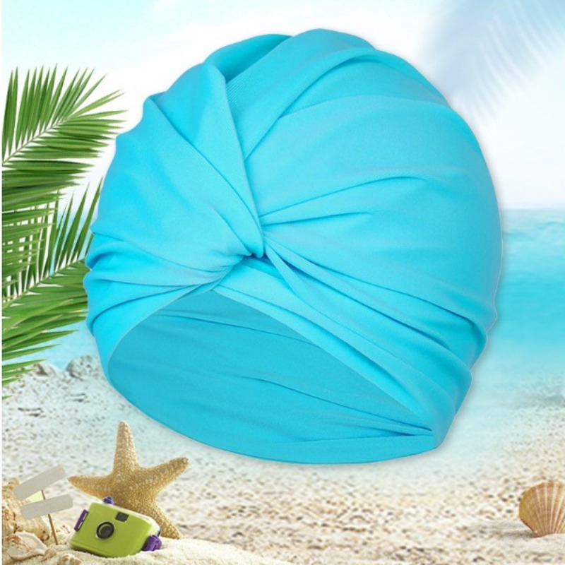 1pc Women'-layer Twisted Swimming Cap, Comfortable Non-stiffening Fabric, Fashionable Ear Protection For And Outdoor , Adult, Swimming Cap
1pc Women'-layer Twisted Swimming Cap, Comfortable Non-stiffening Fabric, Fashionable Ear Protection For And Outdoor , Adult, Swimming Cap