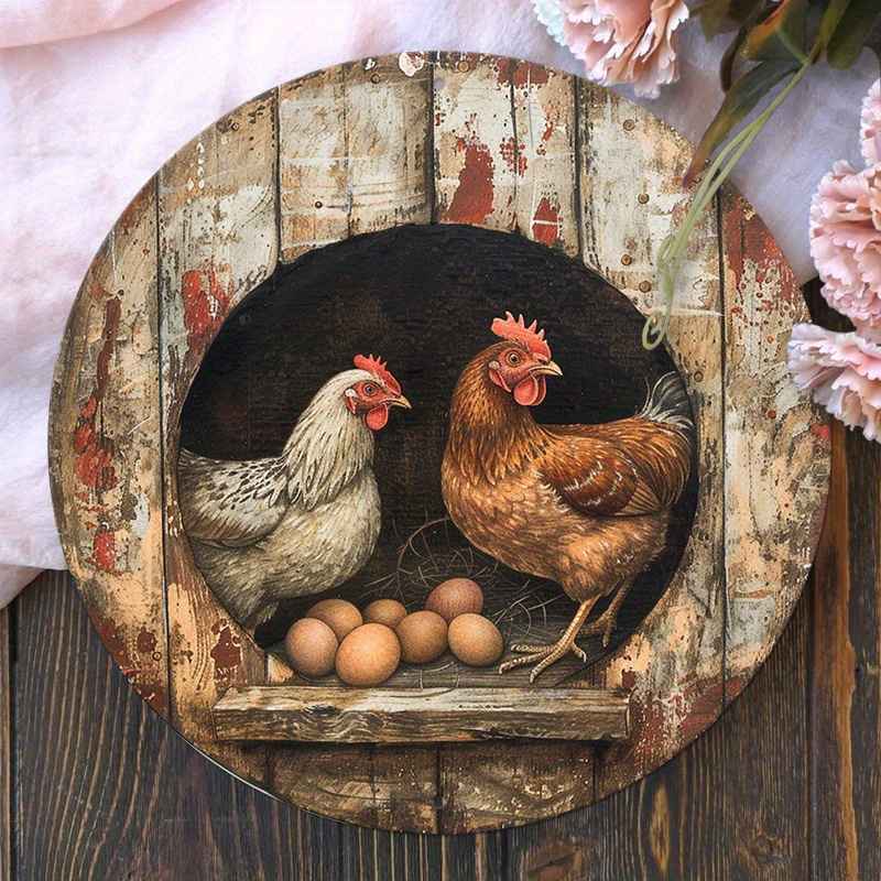 1pc 8x8 Inch Aluminum Chicken Coop & Eggs Theme Vintage Round Wall Sign For Home, Apartment, Cafe & Man Cave Decor - Waterproof & Weather Resistant
1pc 8x8 Inch Aluminum Chicken Coop & Eggs Theme Vintage Round Wall Sign For Home, Apartment, Cafe & Man Cave Decor - Waterproof & Weather Resistant
