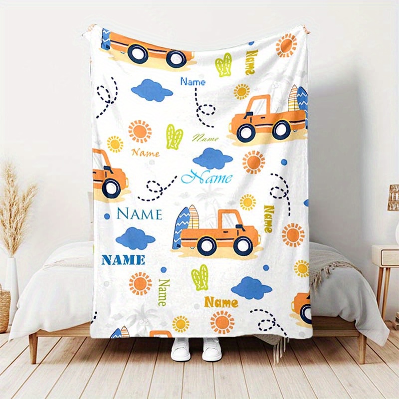 1pc Custom Blanket, Personalized Custom Name Blanket Truck Pattern Text Blanket, 4 Seasons Outdoor Travel Leisure Blanket, For Birthday Gift
1pc Custom Blanket, Personalized Custom Name Blanket Truck Pattern Text Blanket, 4 Seasons Outdoor Travel Leisure Blanket, For Birthday Gift