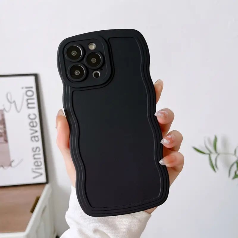 Shockproof Tpu Soft Rubber Phone Case With Large Wave Texture Design For 15, 14, 13, 12, 11, Xs, Xr, X, 7, 8, Mini, Plus, Pro, Max, Se - Full-body Protective Cover For Men & Women - Black
Shockproof Tpu Soft Rubber Phone Case With Large Wave Texture Design For 15, 14, 13, 12, 11, Xs, Xr, X, 7, 8, Mini, Plus, Pro, Max, Se - Full-body Protective Cover For Men & Women - Black