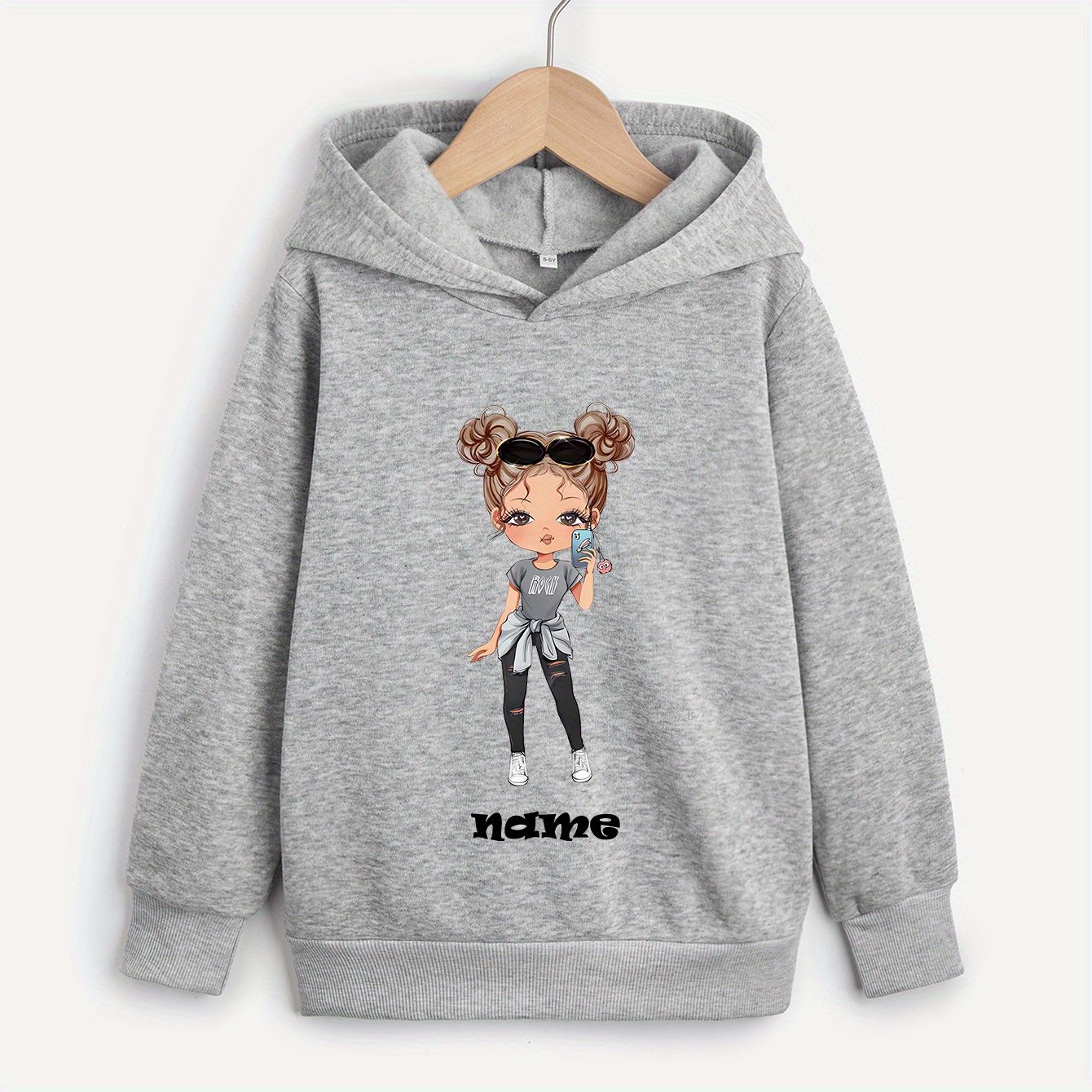 Name Customized & Graphic Print Girl's Personalized And Cozy Hooded Sweatshirt, Casual Long Sleeve Pullover Sweatshirt Tops
Name Customized & Graphic Print Girl's Personalized And Cozy Hooded Sweatshirt, Casual Long Sleeve Pullover Sweatshirt Tops