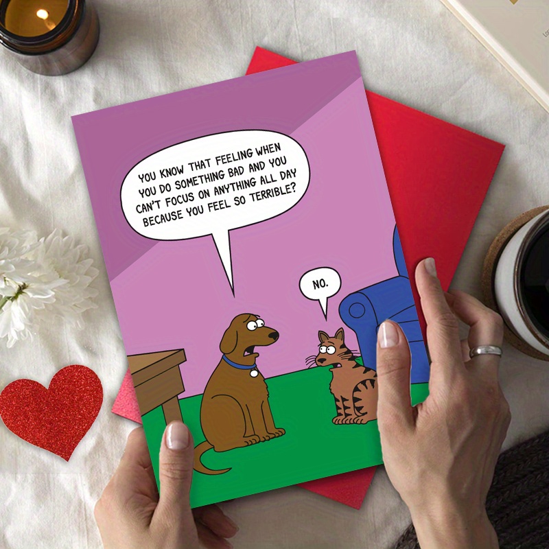 All- Blank Greeting - Humorous Pet Cat And Dog - For Men And Women - - - For Expressing
All- Blank Greeting - Humorous Pet Cat And Dog - For Men And Women - - - For Expressing