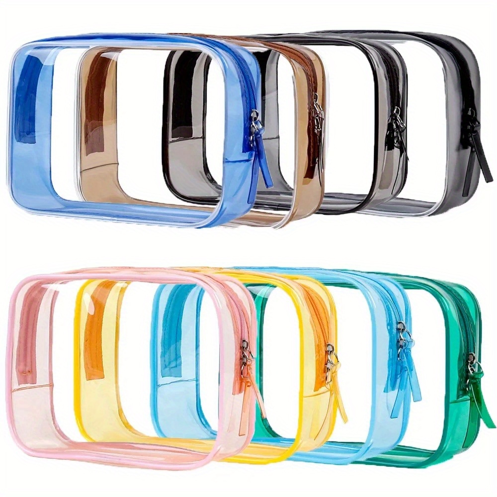 1pc Waterproof Pvc Makeup Bag, Hypoallergenic Transparent Cosmetic Case With Zipper, Clear Travel Organizer Toiletry Wash Pouch For Women
1pc Waterproof Pvc Makeup Bag, Hypoallergenic Transparent Cosmetic Case With Zipper, Clear Travel Organizer Toiletry Wash Pouch For Women