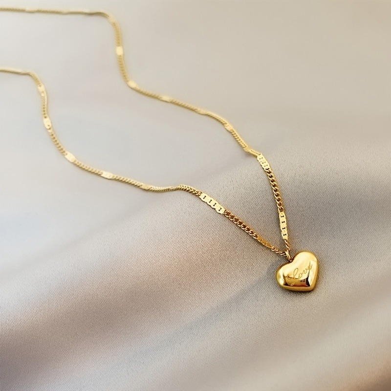 2 Stainless Steel Golden Love Shape Necklace, Fashion Elegant Accessory For Party, Idea Gift For Ladies
2 Stainless Steel Golden Love Shape Necklace, Fashion Elegant Accessory For Party, Idea Gift For Ladies