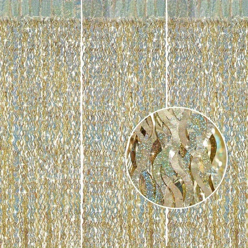 1pc Laser Foil Fringe Backdrop Sparkle Tinsel Foil Fringe Backdrop For Birthday Anniversary Graduation Retirement Party Decorations Home Room Decor
1pc Laser Foil Fringe Backdrop Sparkle Tinsel Foil Fringe Backdrop For Birthday Anniversary Graduation Retirement Party Decorations Home Room Decor