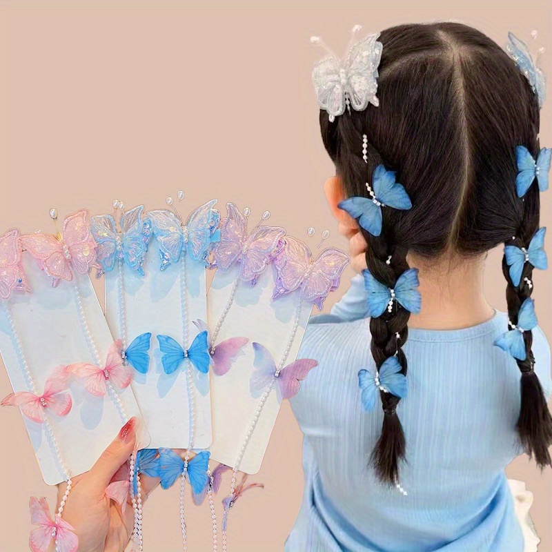 2pcs Colored Butterfly Hair Clips With Chain, Ideal Girl's Hair Accessories For Party Styling
2pcs Colored Butterfly Hair Clips With Chain, Ideal Girl's Hair Accessories For Party Styling