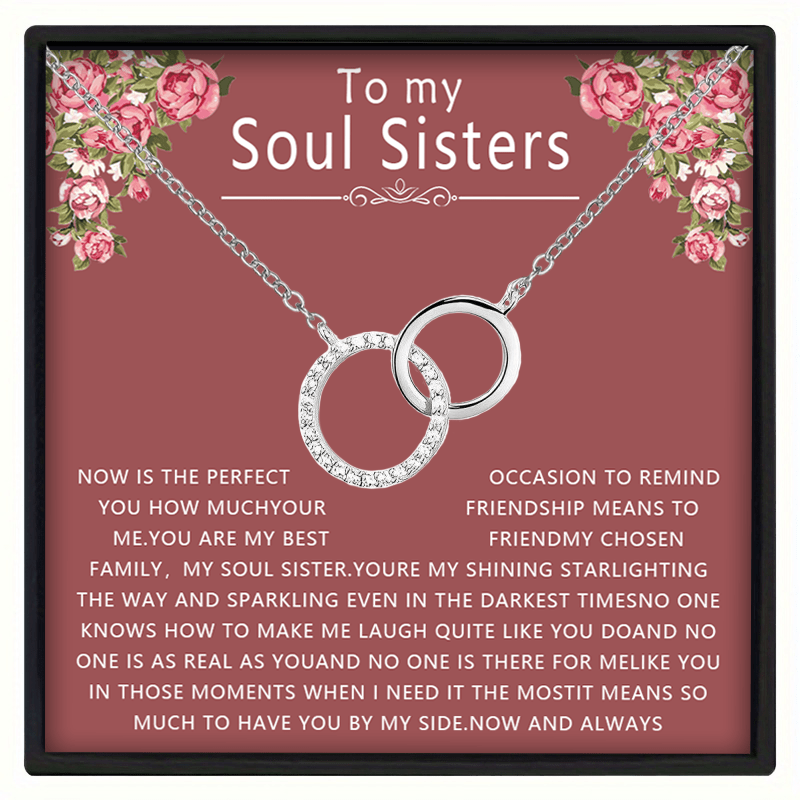 Double Round Necklace Elegant Fashion Zircon Pendant Necklace With Card Box Sisters Christmas Gift Birthday Gift
Double Round Necklace Elegant Fashion Zircon Pendant Necklace With Card Box Sisters Christmas Gift Birthday Gift