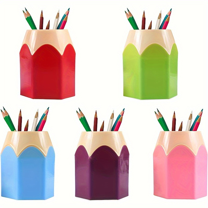 5pcs Office Desktop Decorations Pen Holder, Pencil Shaped Pen Holder, Cute Desktop Pencil Organizer, Colorful Pen Holder, Pencil Creative Cartoon Stationery Holder, For Office, Home
5pcs Office Desktop Decorations Pen Holder, Pencil Shaped Pen Holder, Cute Desktop Pencil Organizer, Colorful Pen Holder, Pencil Creative Cartoon Stationery Holder, For Office, Home