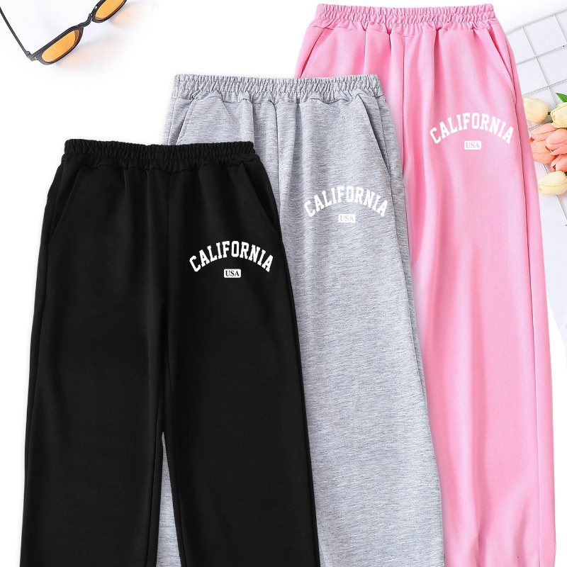 california" Letter Print 3 Pieces Of Girls' Casual & Trendy Elastic Waist Sweatpants Set
california" Letter Print 3 Pieces Of Girls' Casual & Trendy Elastic Waist Sweatpants Set