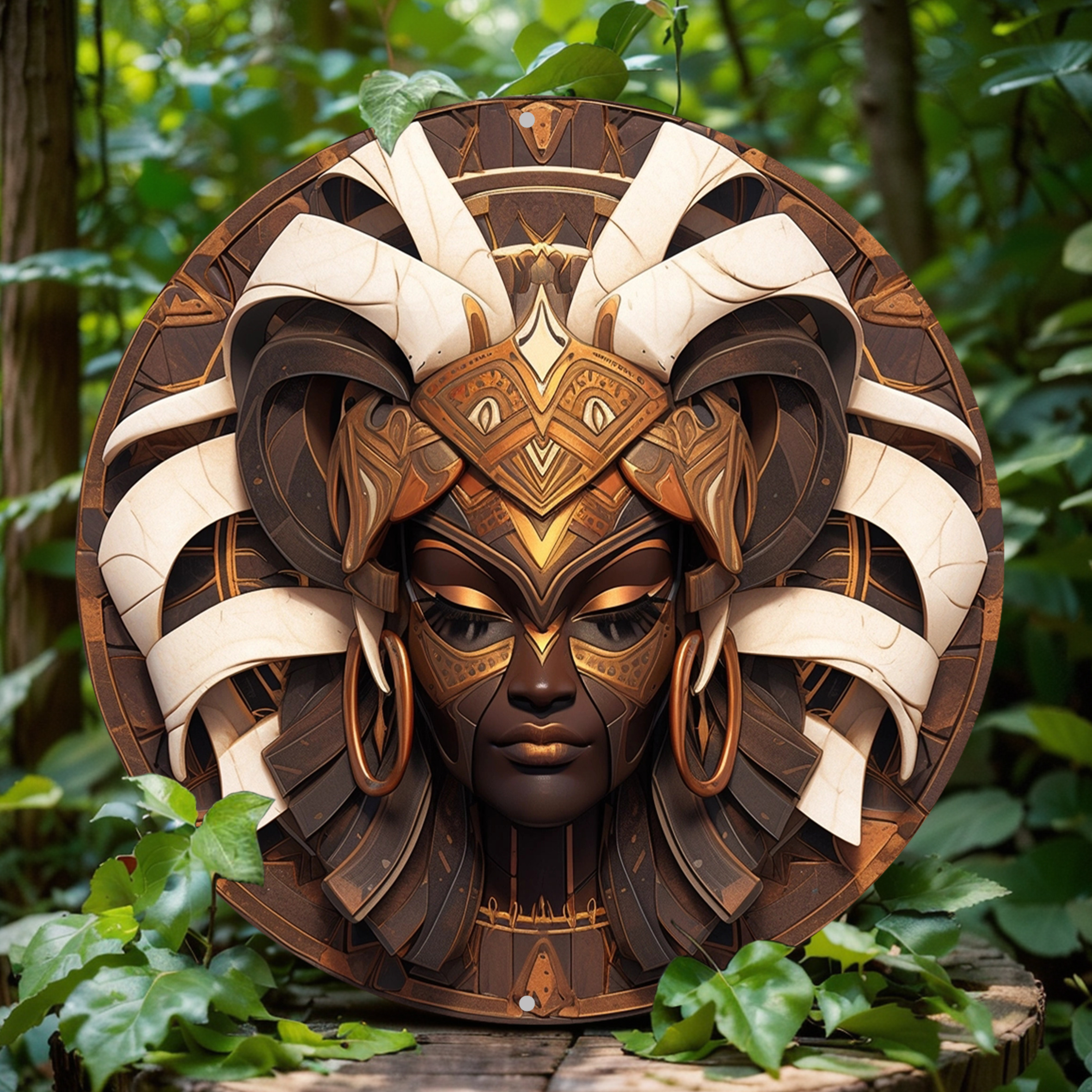 African Mask-themed 8x8" Round Aluminum Wall Decor Sign - Durable, Easy-to-clean Metal Art For Home, Cafe, Apartment & Restaurant
African Mask-themed 8x8" Round Aluminum Wall Decor Sign - Durable, Easy-to-clean Metal Art For Home, Cafe, Apartment & Restaurant
