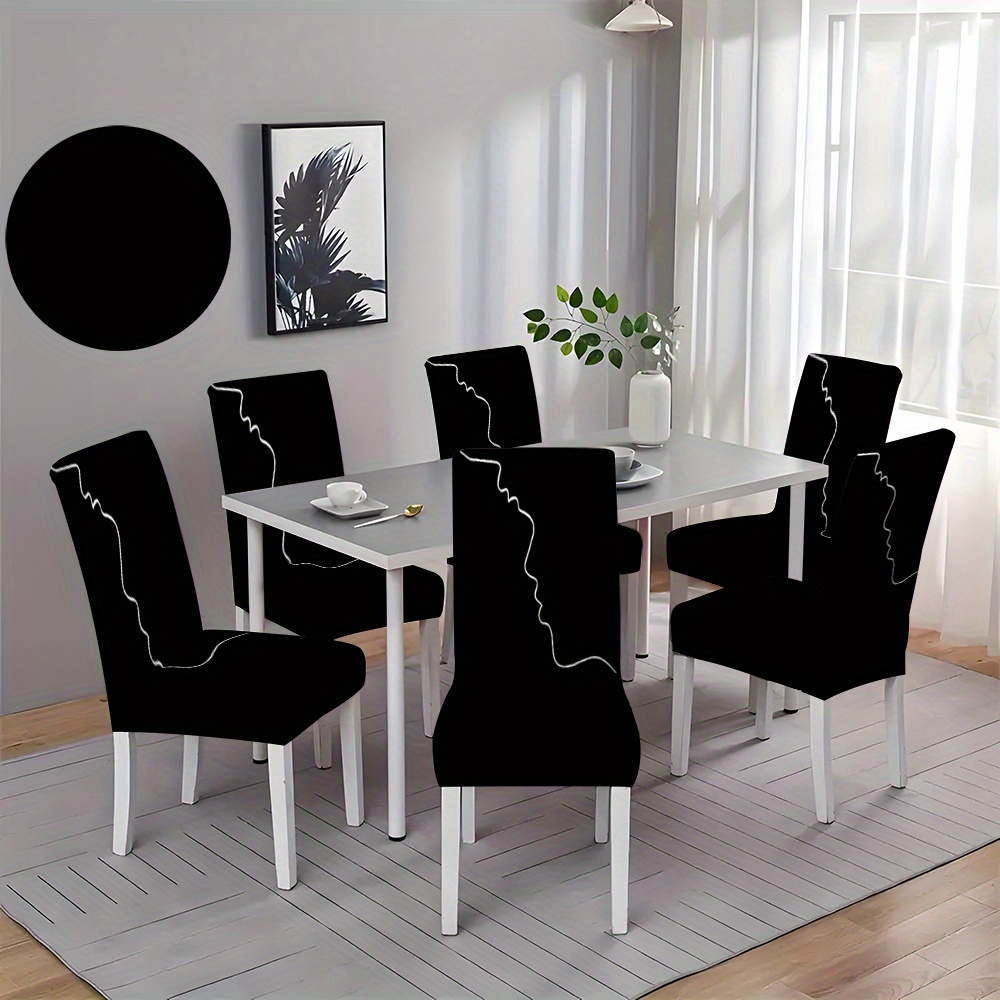 2/4/6pcs Chair Cover Set, Stretch Fabric, Adjustable Strap, Modern Design, Polyester Material, Digital Print, Furniture Protector For Dining Room And Living Room
2/4/6pcs Chair Cover Set, Stretch Fabric, Adjustable Strap, Modern Design, Polyester Material, Digital Print, Furniture Protector For Dining Room And Living Room