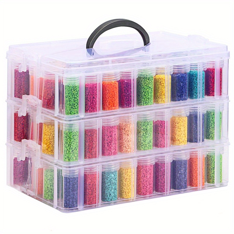 1 Set Stackable Diamond Painting Storage Containers - Transparent Plastic Beads Organizer With Round Bottles For Jewelry, Nail Charms, And Seed Storage - Portable Arts & Crafts Accessories Organizer
1 Set Stackable Diamond Painting Storage Containers - Transparent Plastic Beads Organizer With Round Bottles For Jewelry, Nail Charms, And Seed Storage - Portable Arts & Crafts Accessories Organizer