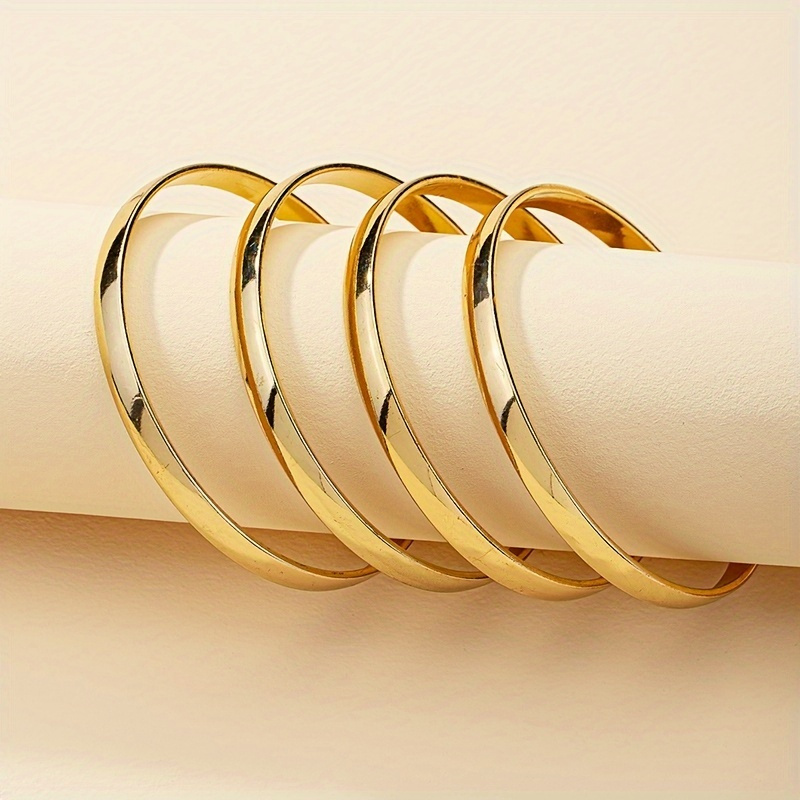 Classic Golden Iron Bangle Set, Simple Retro Style, Women's Daily Wear Bracelets, Elegant Jewelry Gift Accessory
Classic Golden Iron Bangle Set, Simple Retro Style, Women's Daily Wear Bracelets, Elegant Jewelry Gift Accessory