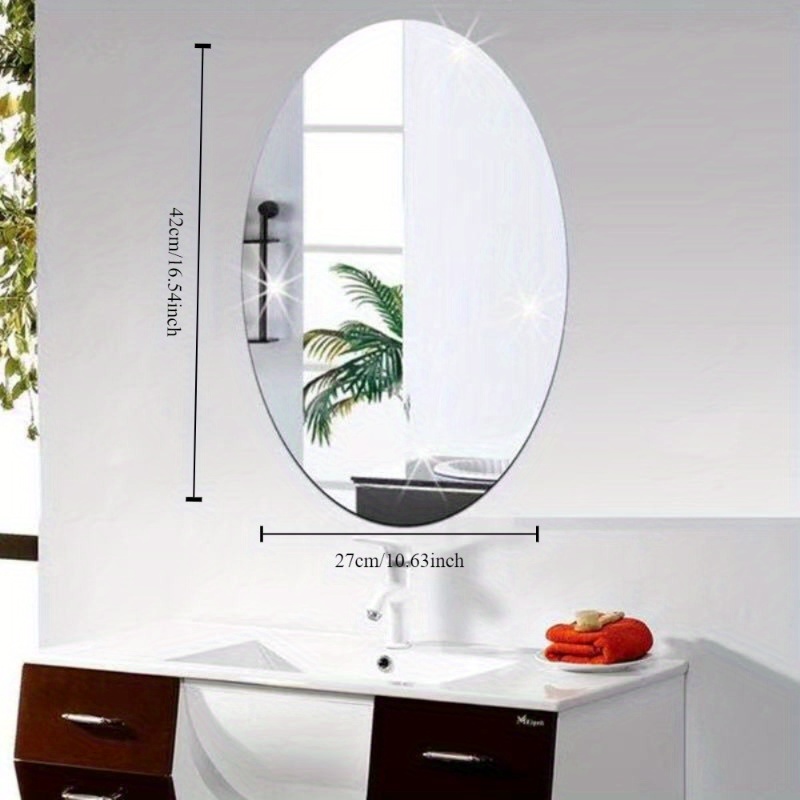 Wall-mounted Makeup Mirror - Self-adhesive, Portable Full Length, No Electricity Required, Plastic Material, Ideal For Glass Surfaces, Space-saving Design, Easy To Install - 1pc
Wall-mounted Makeup Mirror - Self-adhesive, Portable Full Length, No Electricity Required, Plastic Material, Ideal For Glass Surfaces, Space-saving Design, Easy To Install - 1pc