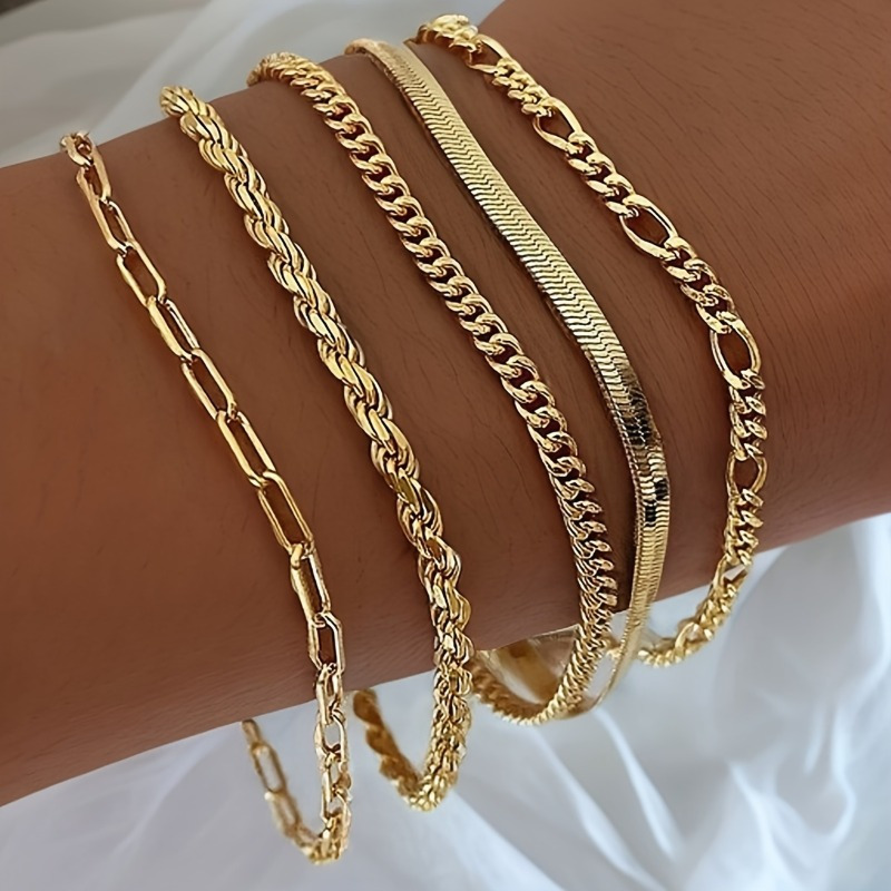 5pcs Stylish Hip Chain Bracelet Set - Durable & Versatile For Daily Fashion - Unisex Hand Jewelry Accessory
5pcs Stylish Hip Chain Bracelet Set - Durable & Versatile For Daily Fashion - Unisex Hand Jewelry Accessory
