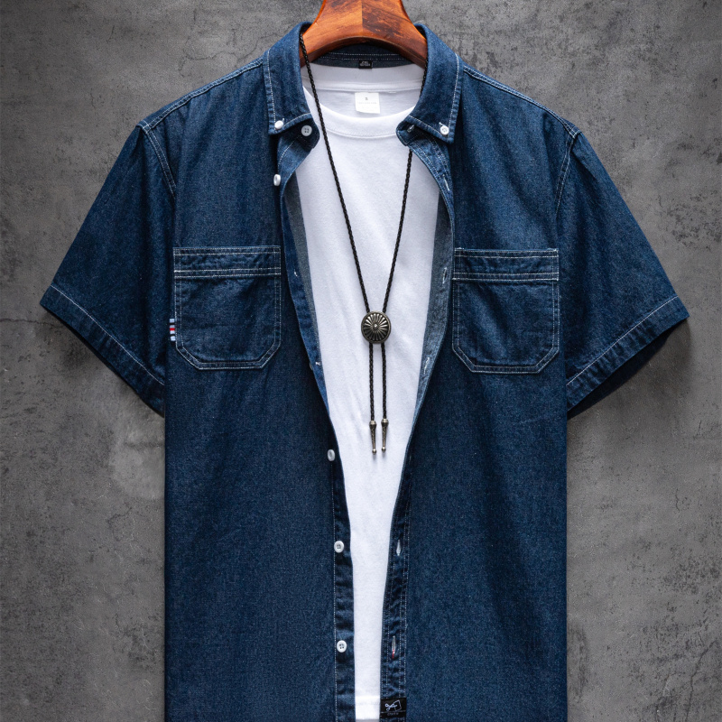 Men's 100% Cotton Solid Shirt With Chest Pockets, Casual Lapel Button Up Short Sleeve Shirt For Summer Outdoor Activities
Men's 100% Cotton Solid Shirt With Chest Pockets, Casual Lapel Button Up Short Sleeve Shirt For Summer Outdoor Activities