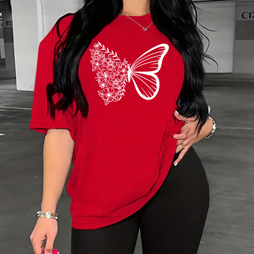 Butterfly Print Casual 2 Piece Set, Drop Shoulder Short Sleeve T-shirt & Short Leggings Outfits, Women's Clothing
Butterfly Print Casual 2 Piece Set, Drop Shoulder Short Sleeve T-shirt & Short Leggings Outfits, Women's Clothing