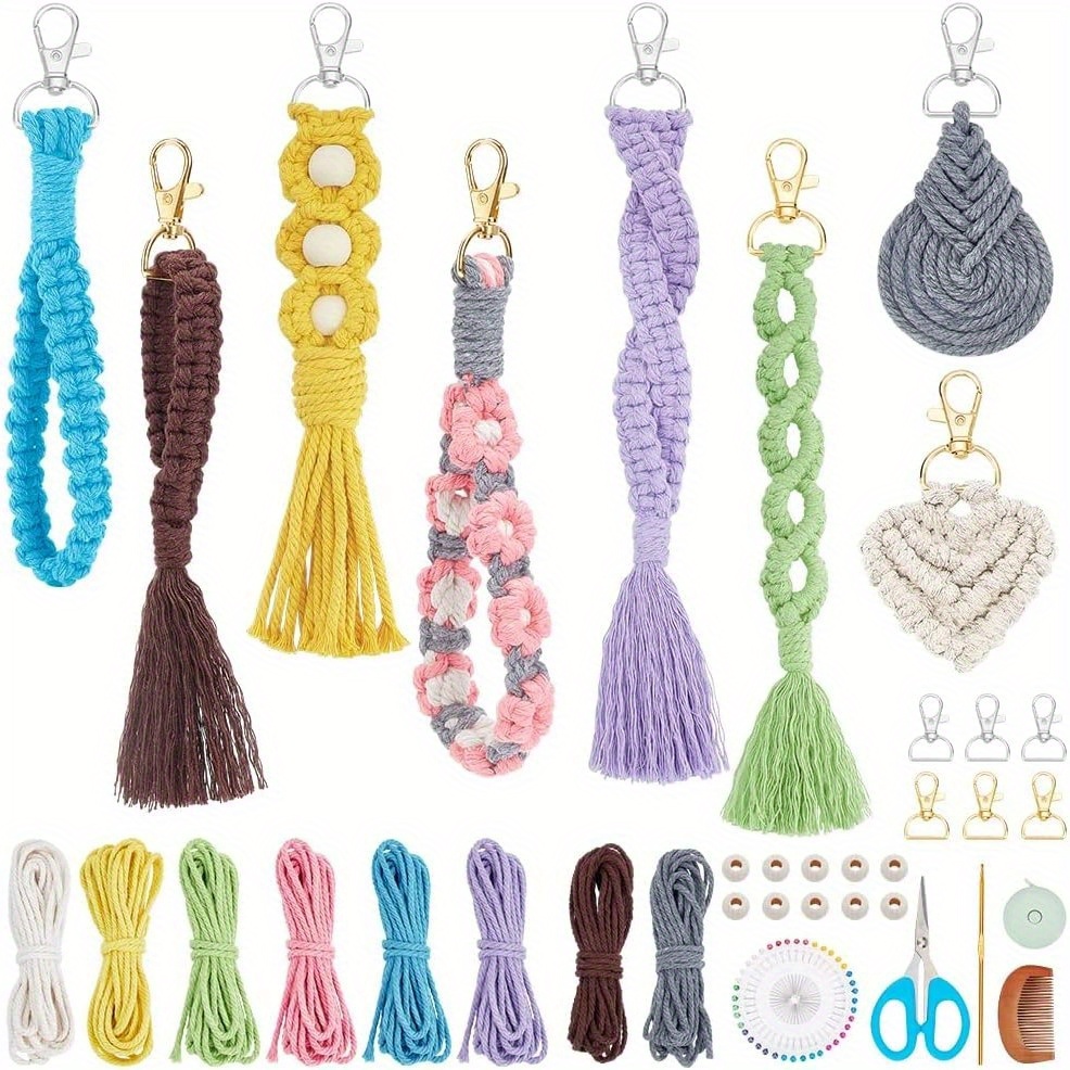 8 Diy Macrame Keychain Kits For Adults Macrame Knotting Kit Macrame Keychain + For Car Key Purse Phone Wallet
8 Diy Macrame Keychain Kits For Adults Macrame Knotting Kit Macrame Keychain + For Car Key Purse Phone Wallet