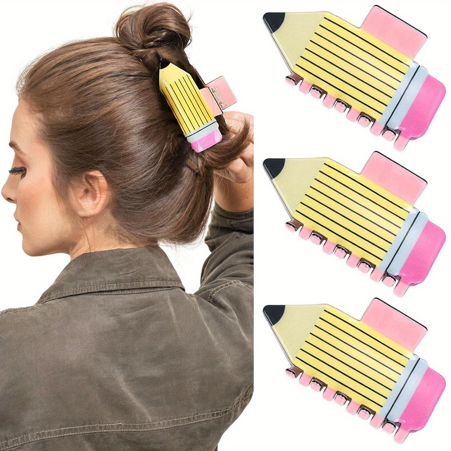 3-pack Funny Pencil Hair Clips For Teachers - Cute Acrylic Back To Cute School Supplies
3-pack Funny Pencil Hair Clips For Teachers - Cute Acrylic Back To Cute School Supplies